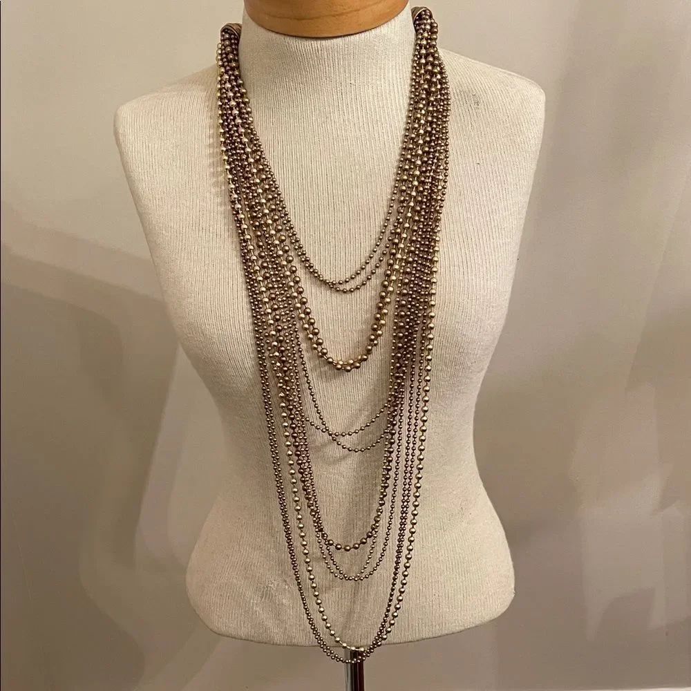 Chico’s Ball Chain Multi-Layered Gold-tone Necklace
Waterfall Statement Necklace